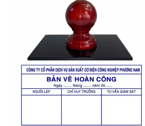 Khắc dấu hoàn công liền mực