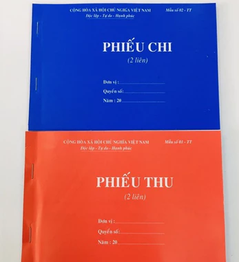Phiếu thu - chi 2-3 liên 100t