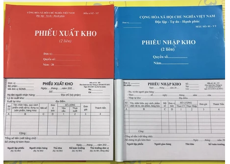 Phiếu xuất- nhập kho A5 2-3 liên 100 tờ